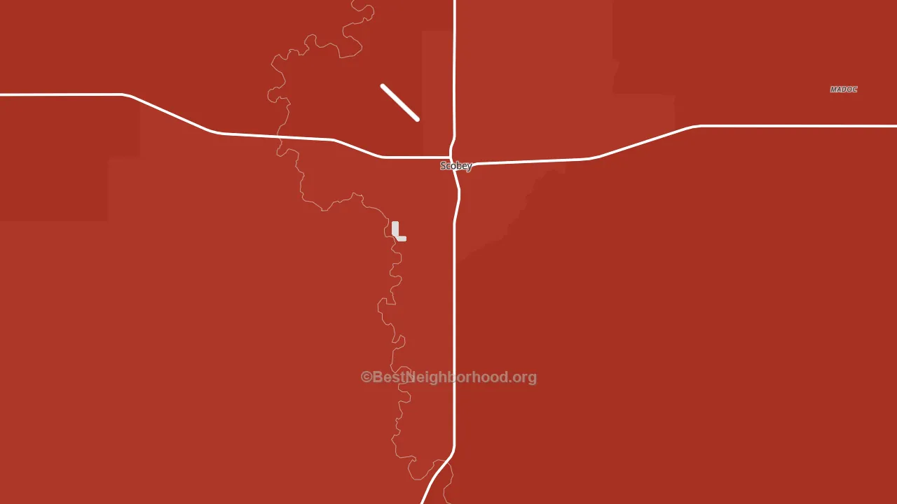 Scobey, MT block-group political-lean map