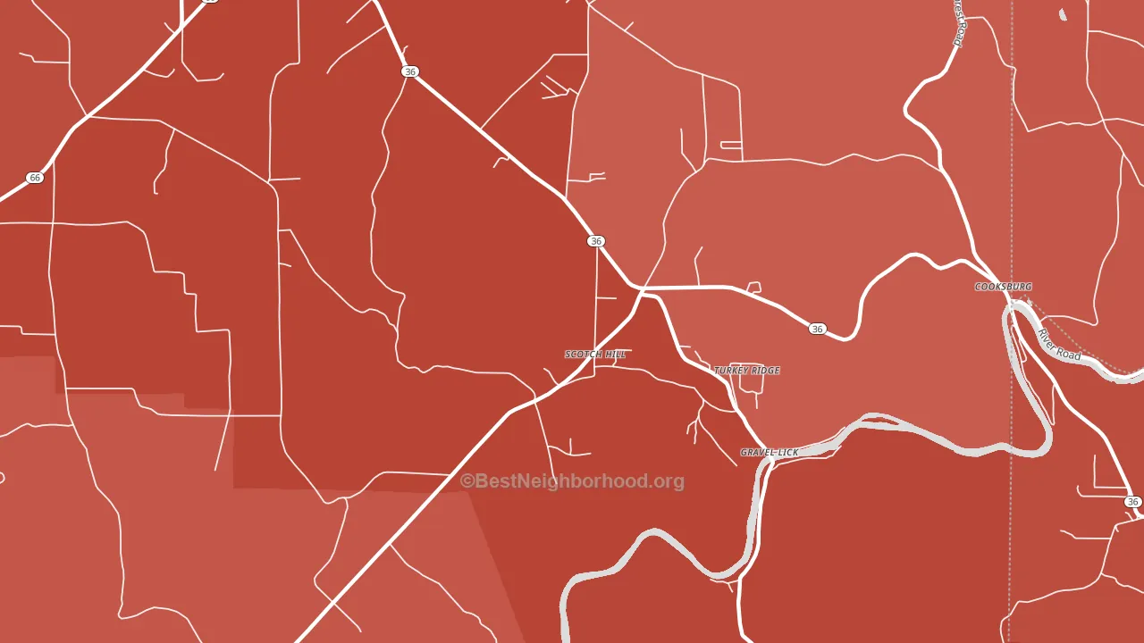 Scotch Hill, PA block-group political-lean map