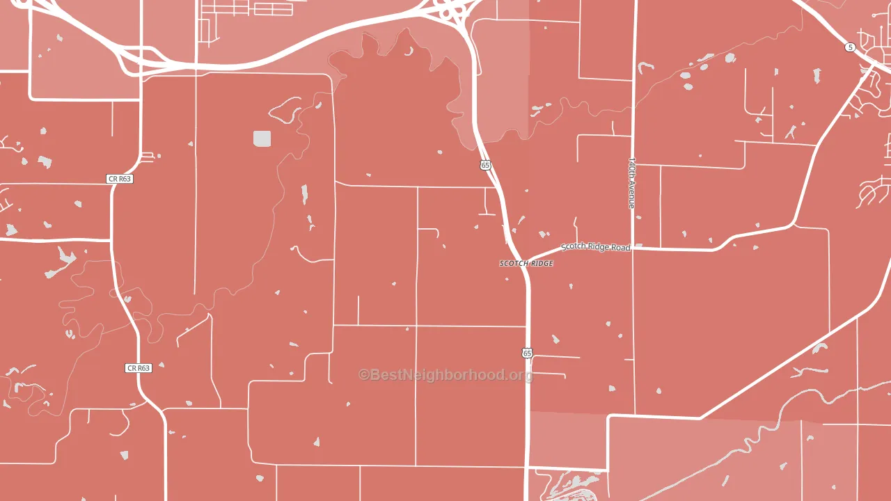 Scotch Ridge, IA block-group political-lean map