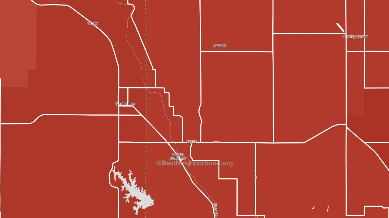 Scotia, NE block-group political-lean map