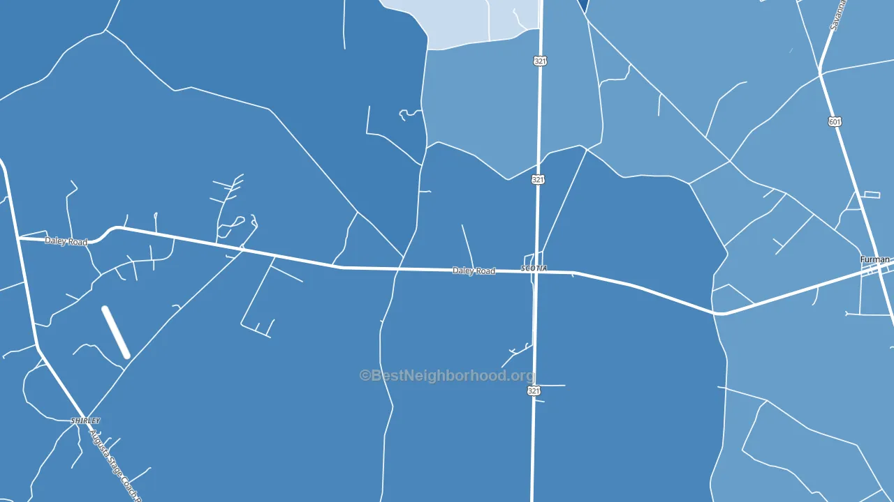 Scotia, SC block-group political-lean map