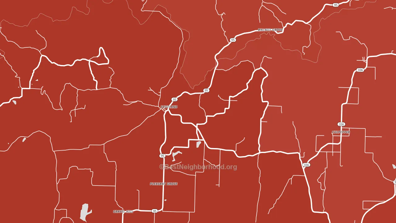 Scotland, AR block-group political-lean map
