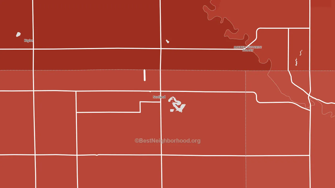 Scotland, SD block-group political-lean map