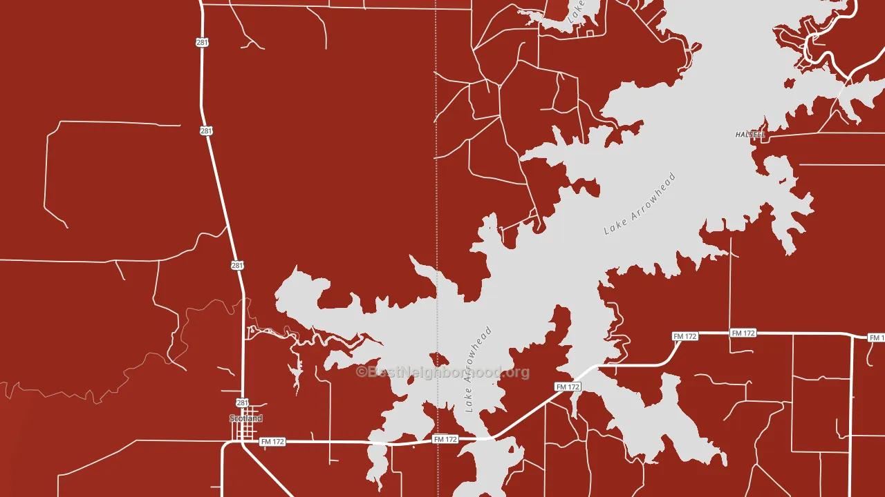 Scotland, TX block-group political-lean map