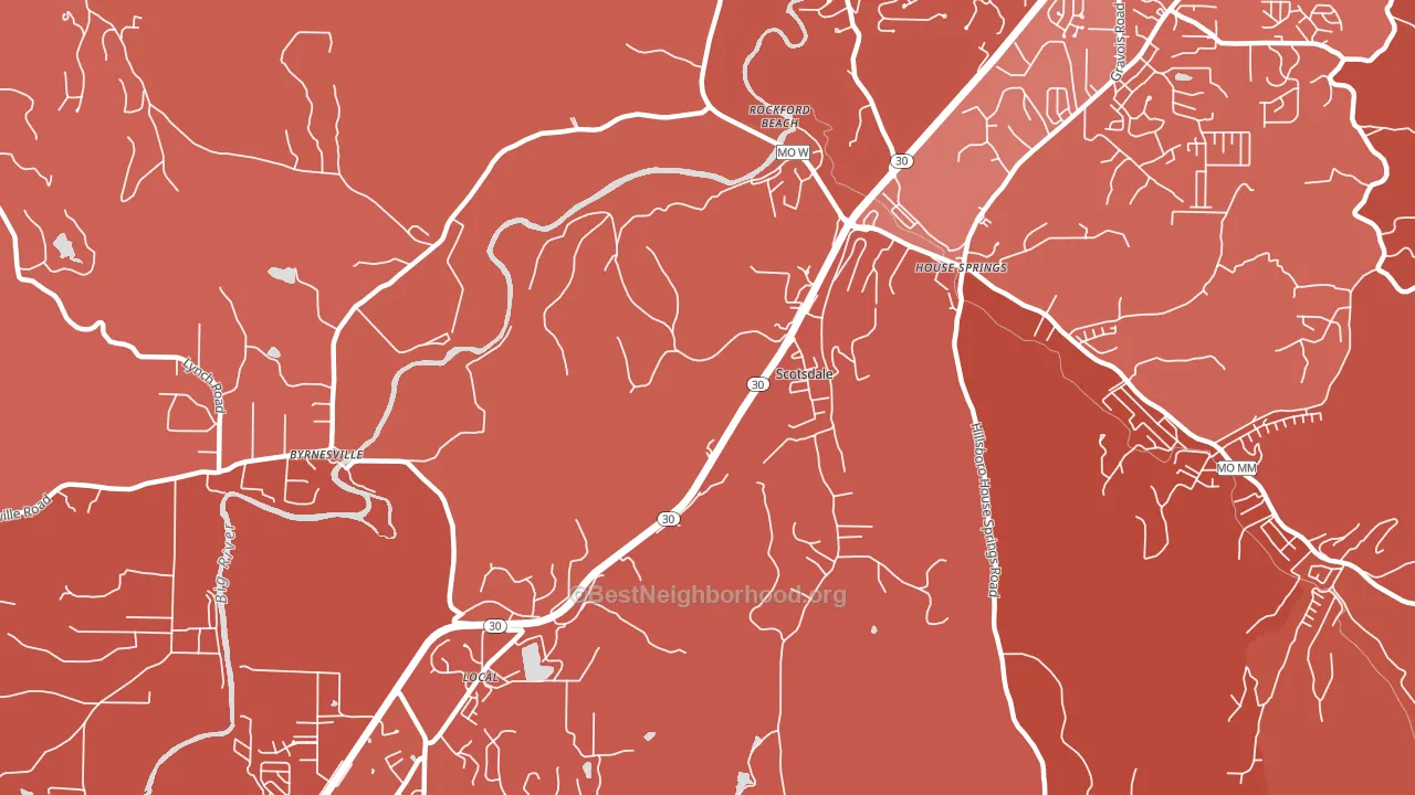 Scotsdale, MO block-group political-lean map