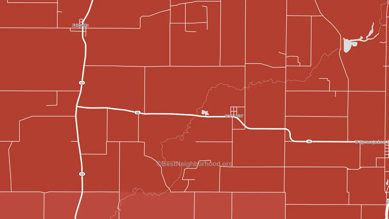 Scott City, IN block-group political-lean map