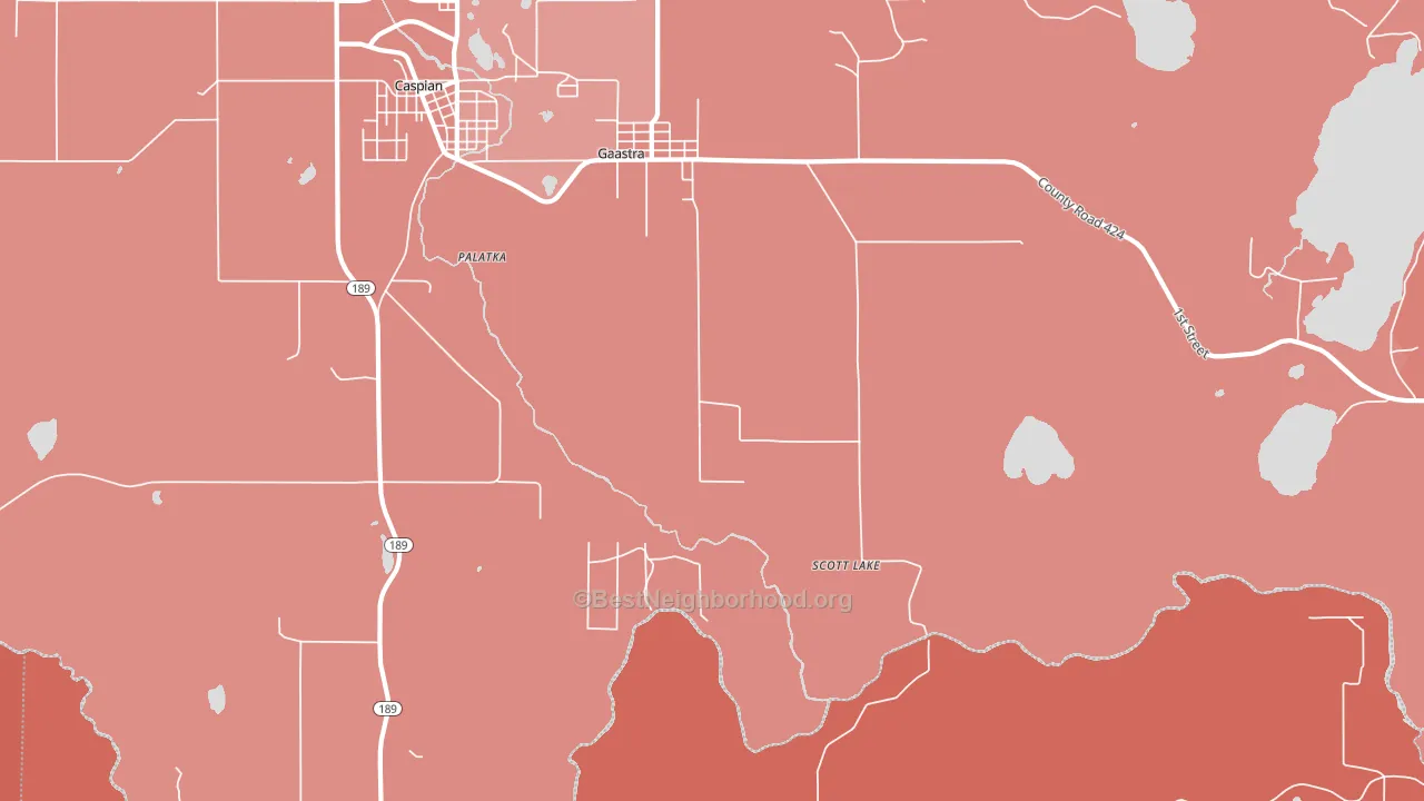 Scott Lake, MI block-group political-lean map