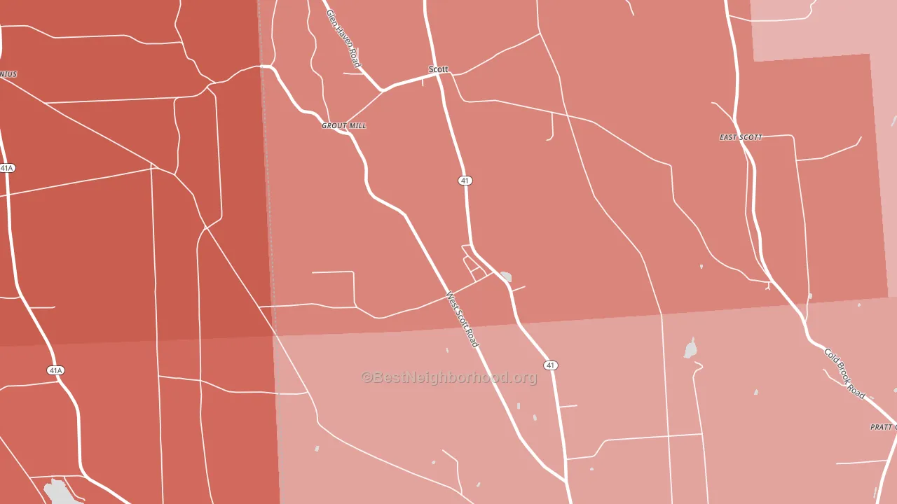 Scott, NY block-group political-lean map