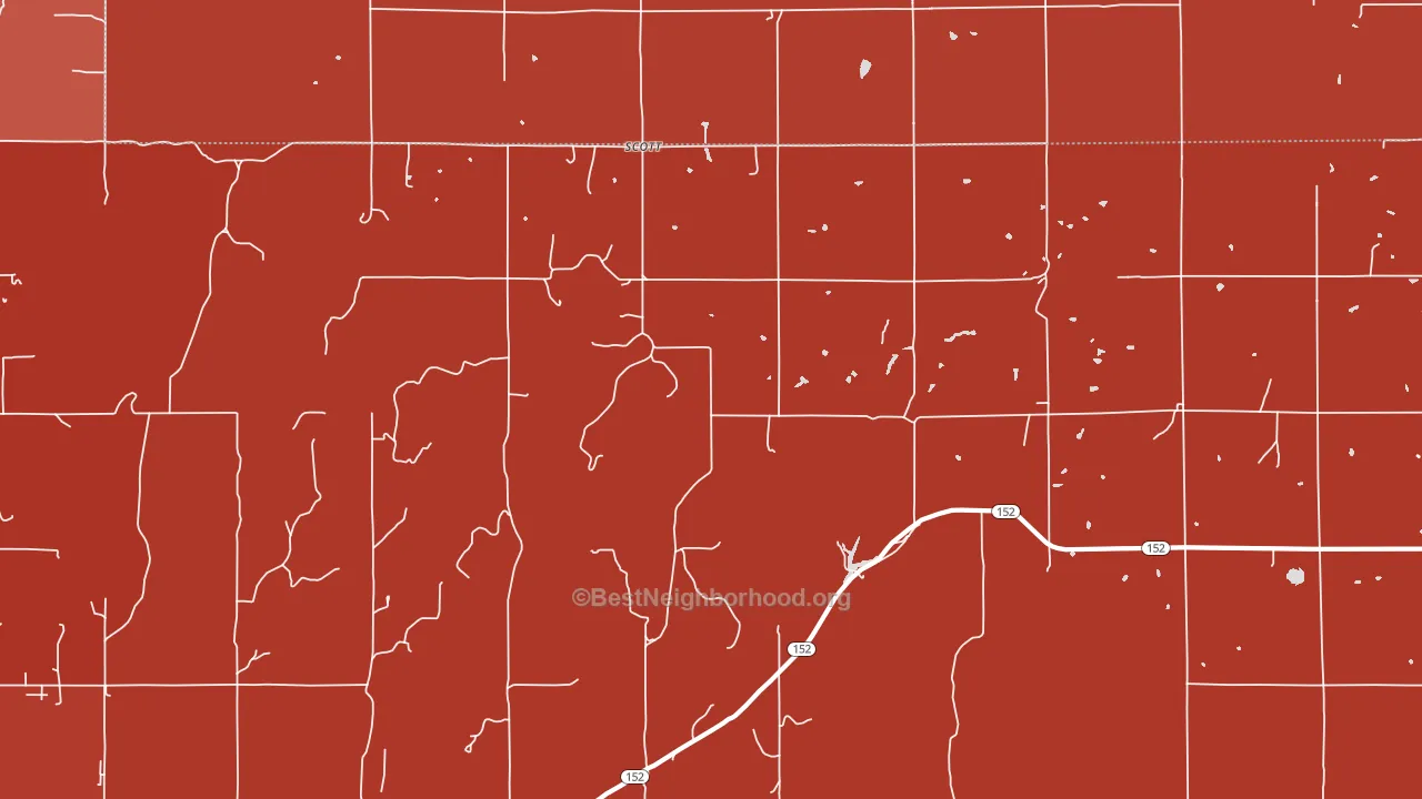Scott, OK block-group political-lean map