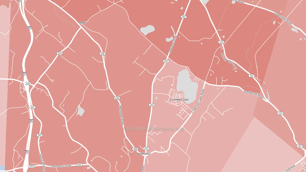 Scott, PA block-group political-lean map