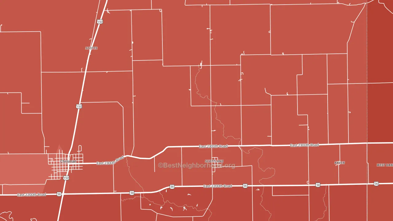 Scottland, IL block-group political-lean map