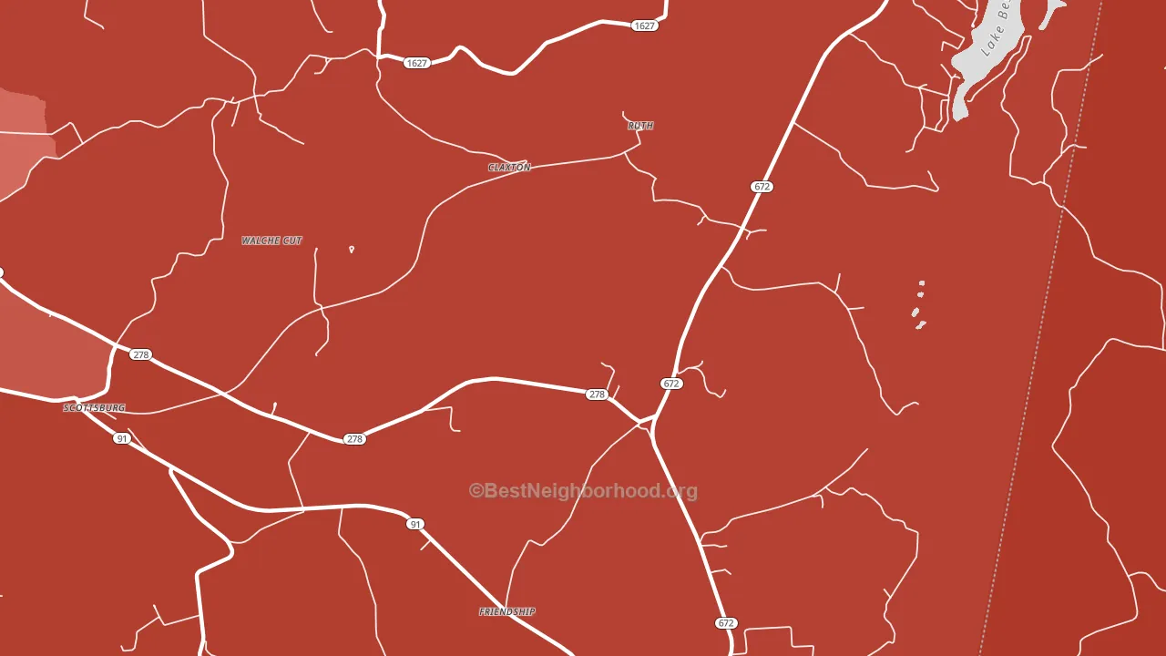 Scottsburg, KY block-group political-lean map