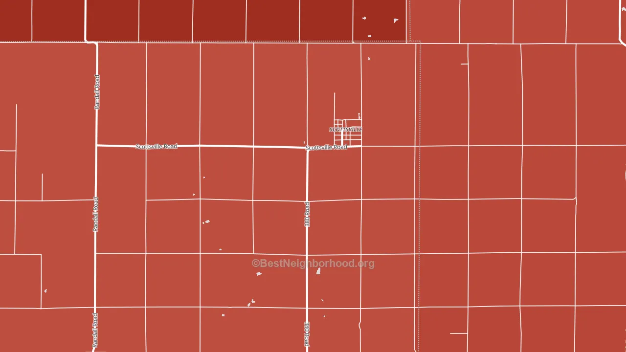 Scottsville, KS block-group political-lean map