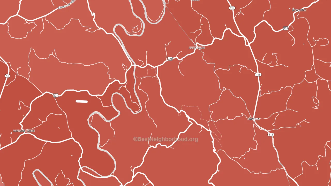 Scottville, NC block-group political-lean map