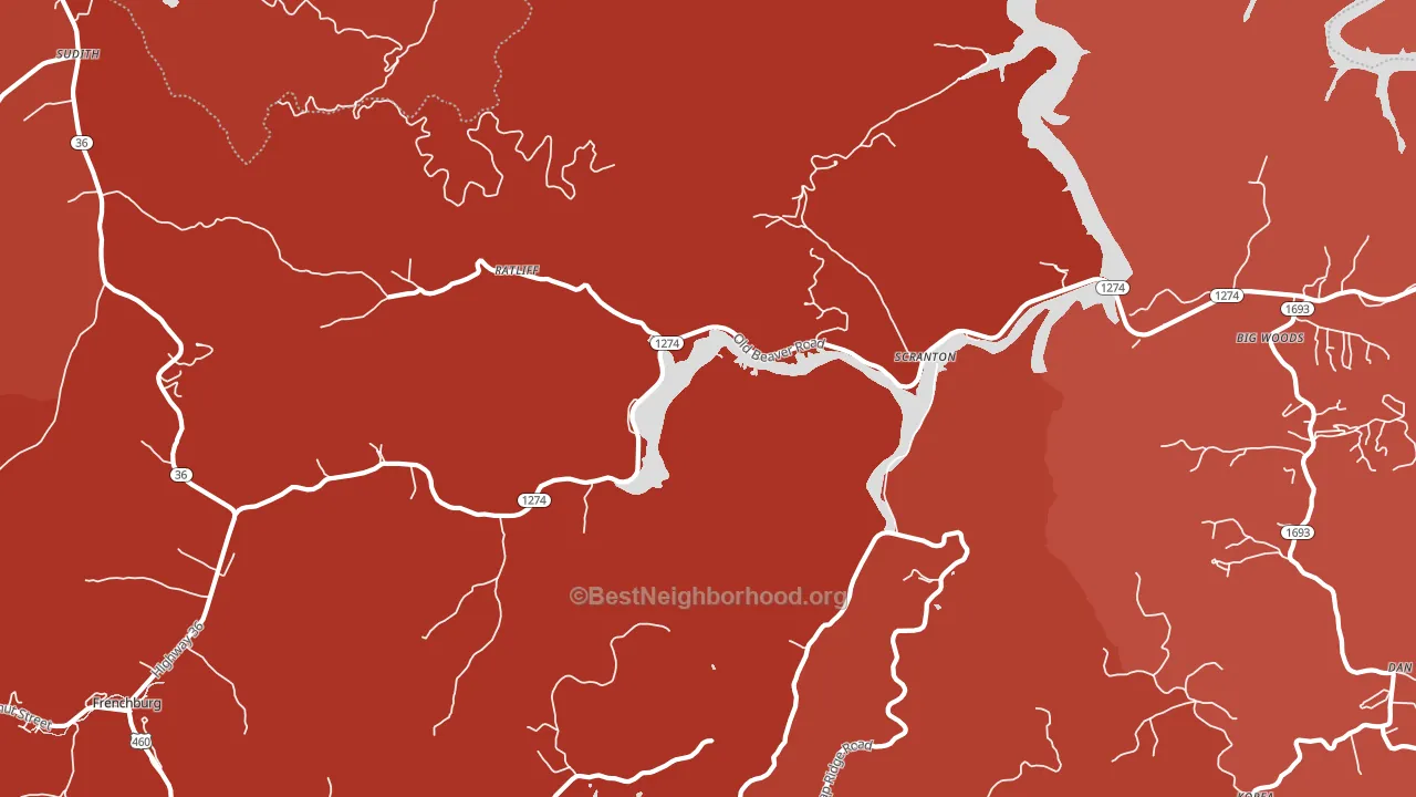 Scranton, KY block-group political-lean map