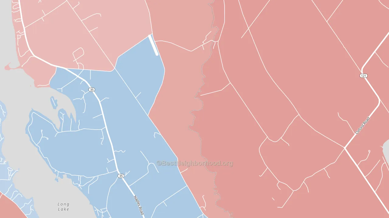 Scribners Mill, ME block-group political-lean map