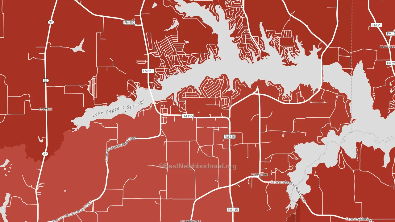 Scroggins, TX block-group political-lean map