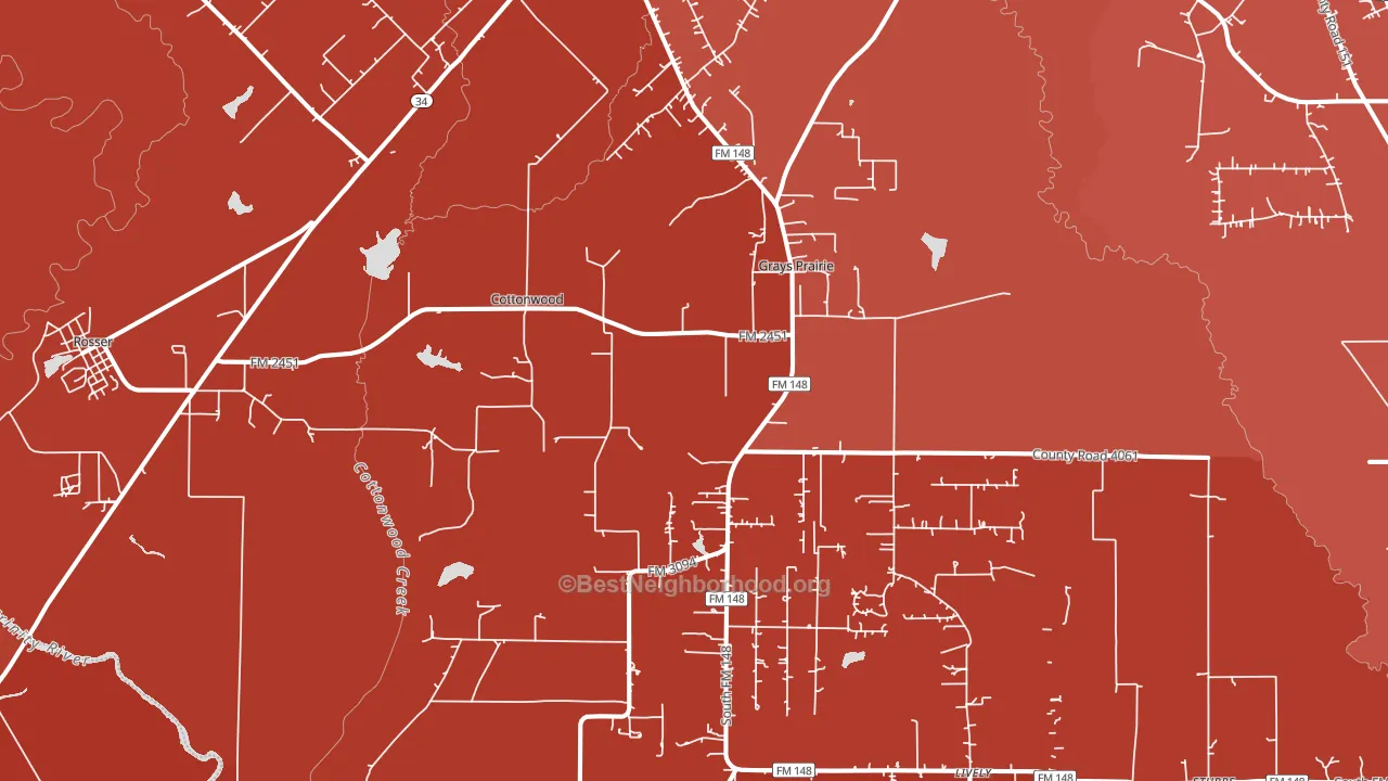 Scurry, TX block-group political-lean map