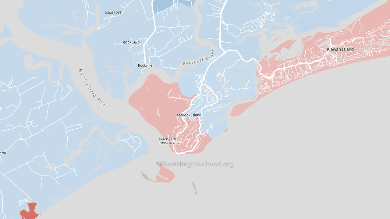 Seabrook Island, SC block-group political-lean map