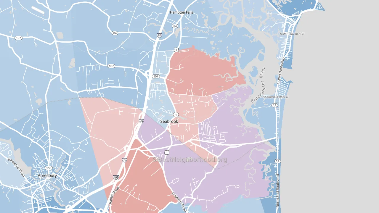 Seabrook, NH block-group political-lean map