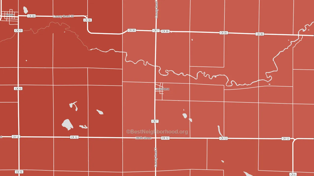 Seaforth, MN block-group political-lean map