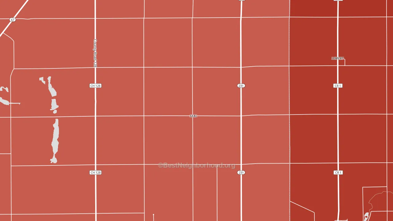 Seal, OH block-group political-lean map