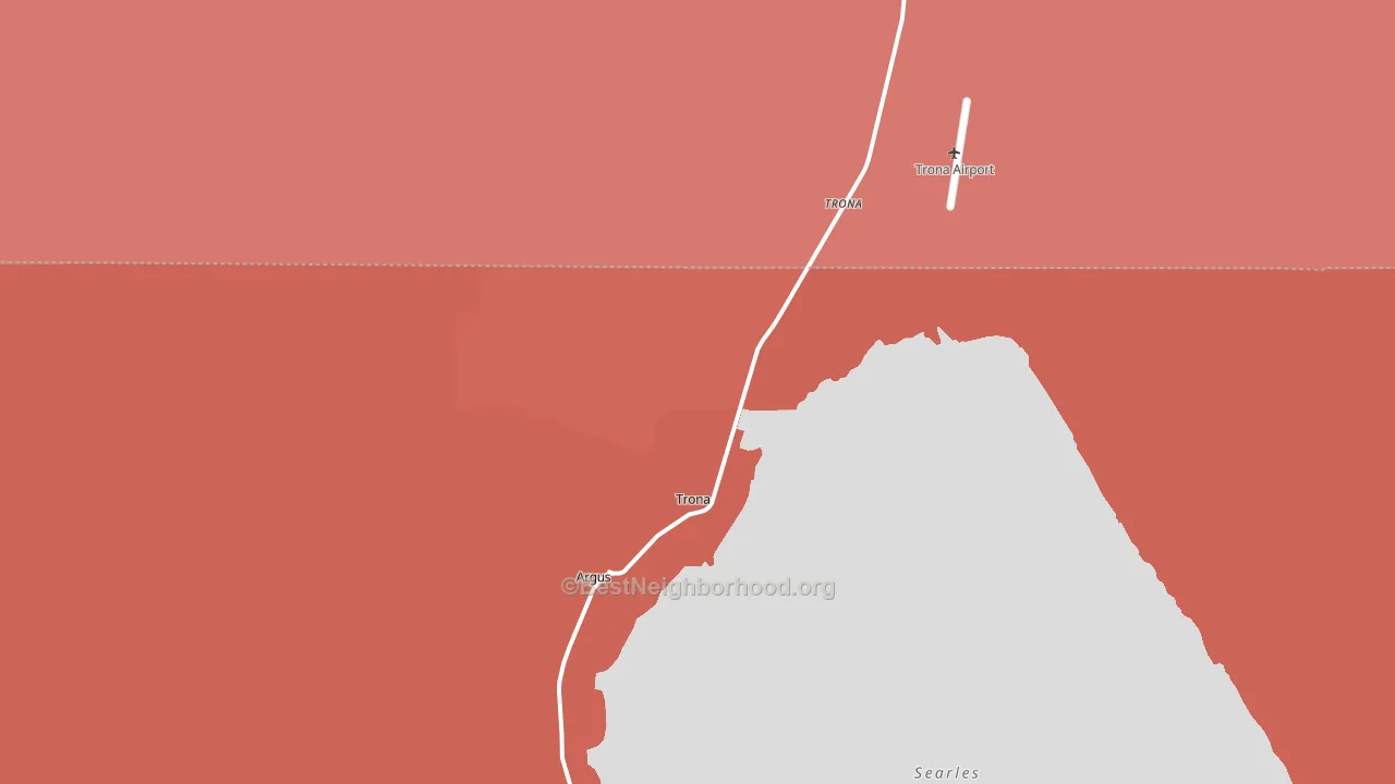 Searles Valley, CA block-group political-lean map