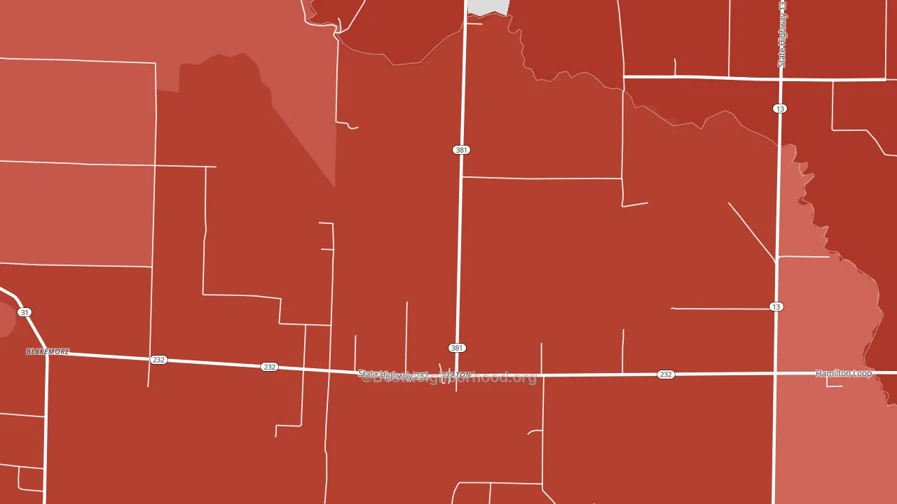 Seaton, AR block-group political-lean map