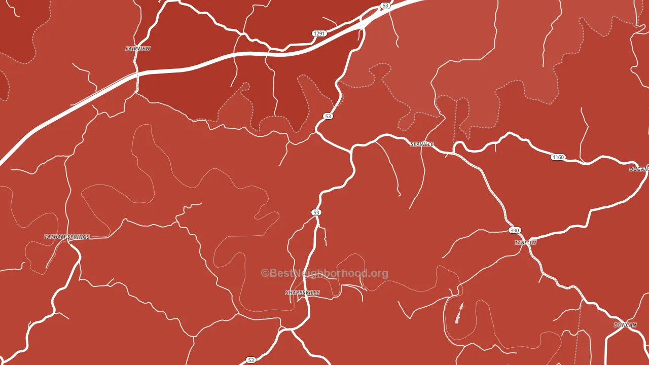 Seaville, KY block-group political-lean map