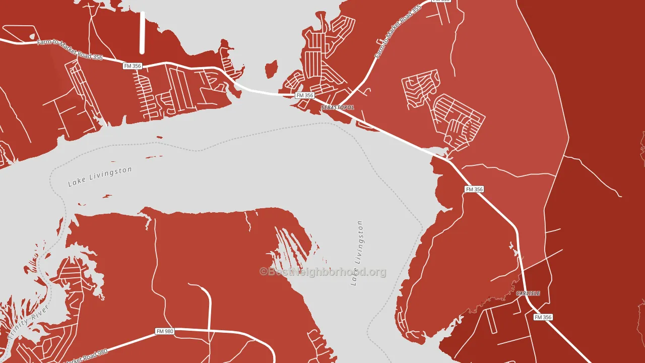 Sebastopol, TX block-group political-lean map