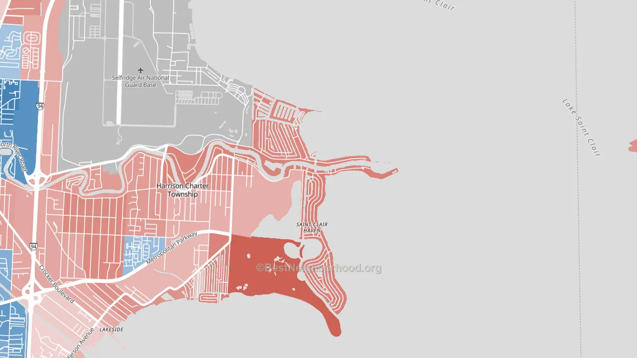 Sebille Manor, MI block-group political-lean map
