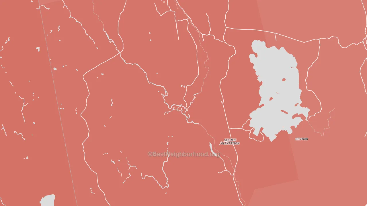 Seboeis, ME block-group political-lean map