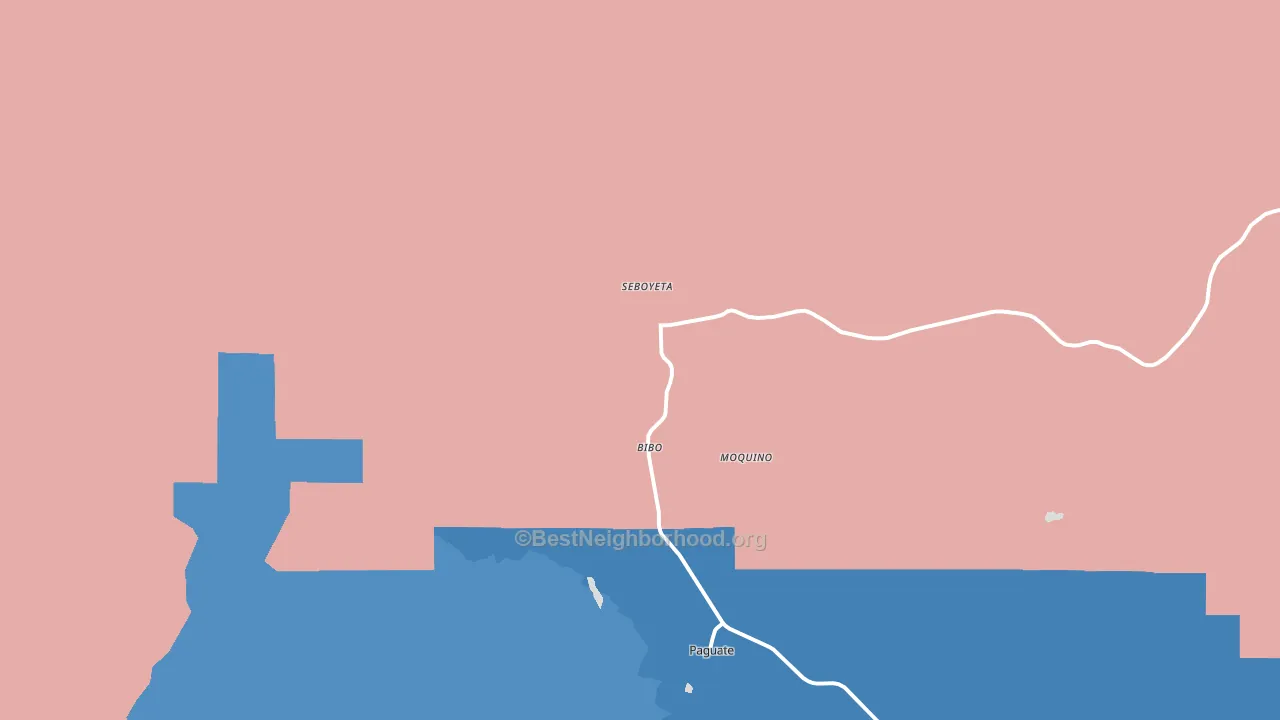 Seboyeta, NM block-group political-lean map