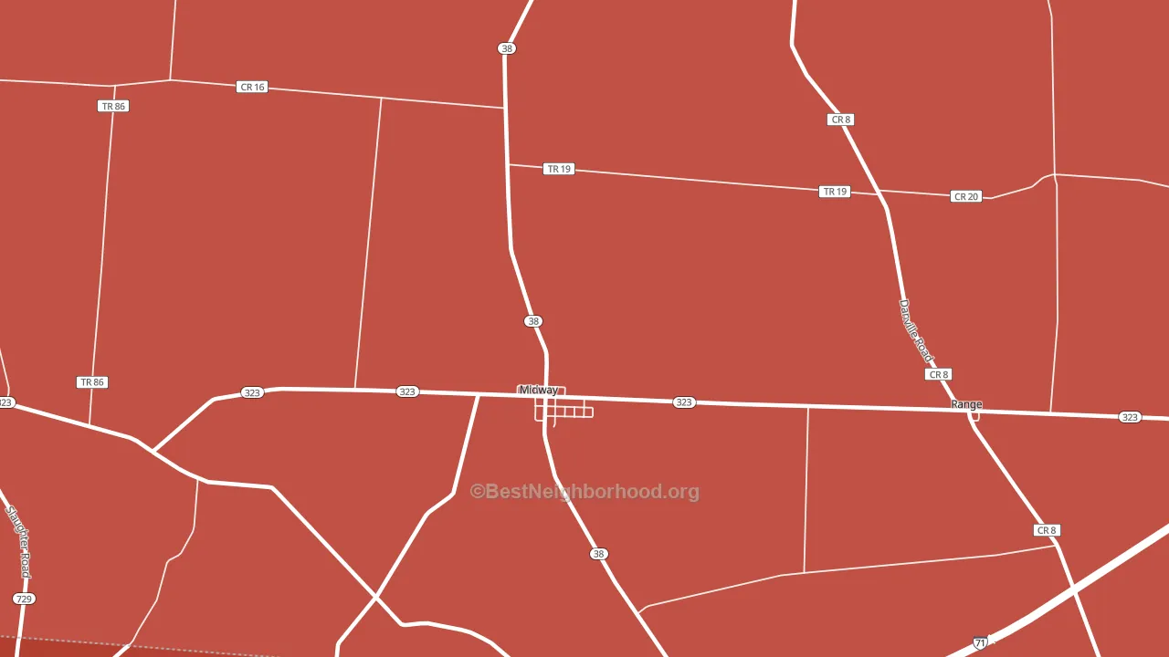 Sedalia, OH block-group political-lean map