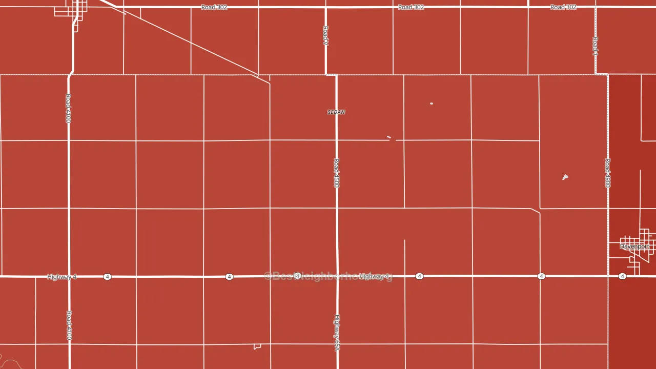 Sedan, NE block-group political-lean map