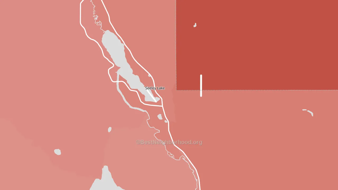 Seeley Lake, MT block-group political-lean map