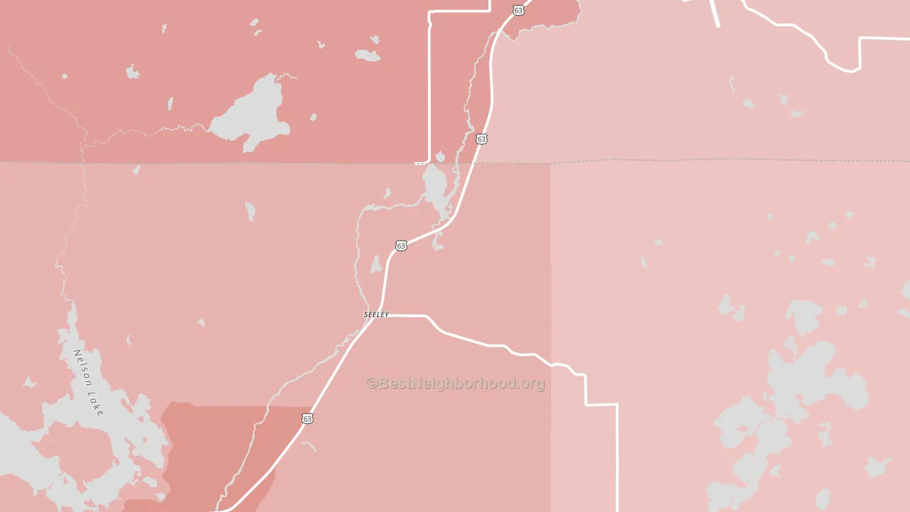 Seeleys, WI block-group political-lean map