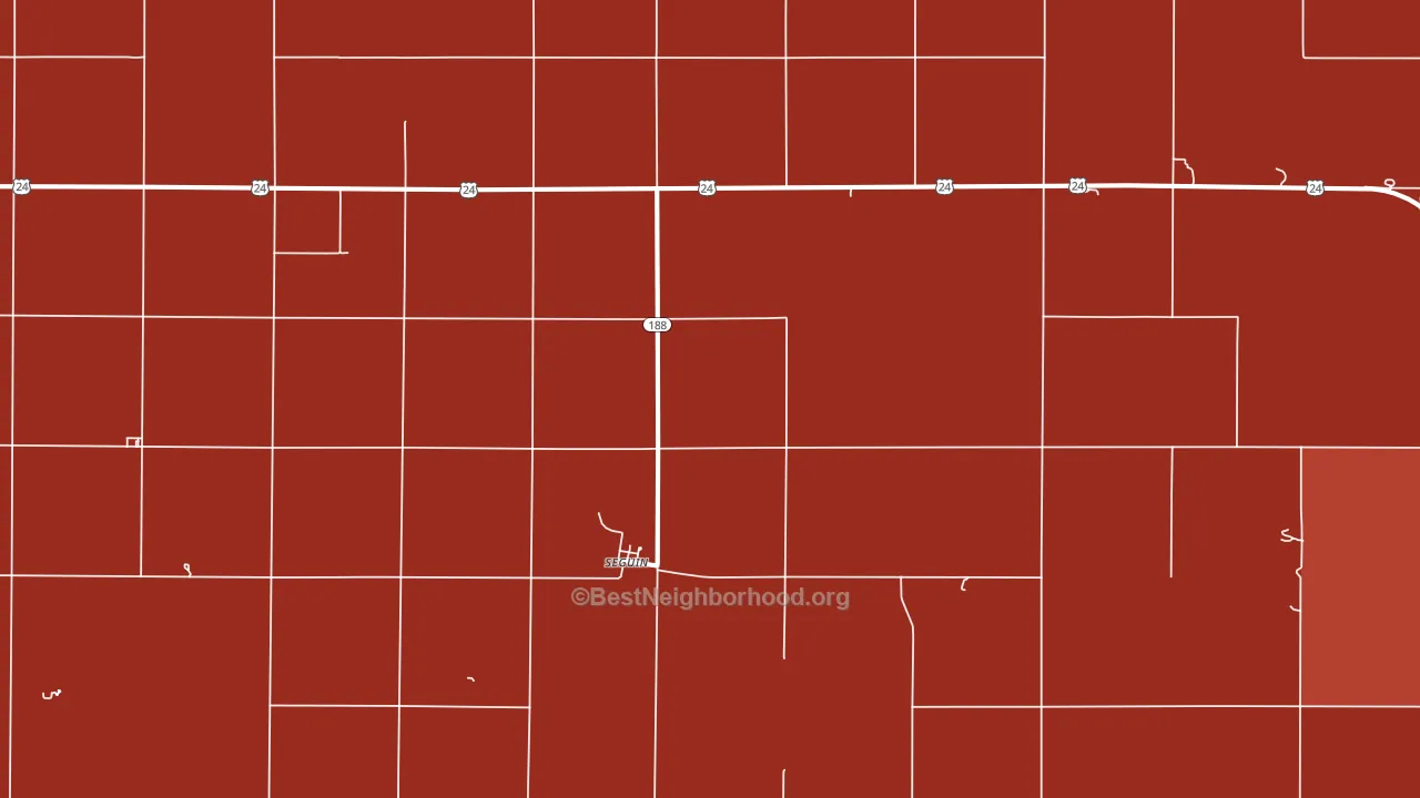 Seguin, KS block-group political-lean map