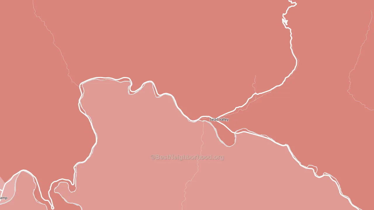 Seiad Valley, CA block-group political-lean map