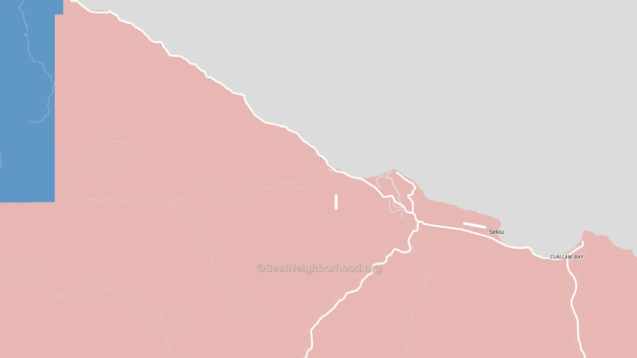 Sekiu, WA block-group political-lean map