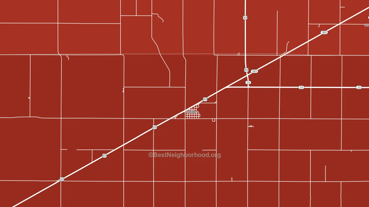 Selden, KS block-group political-lean map