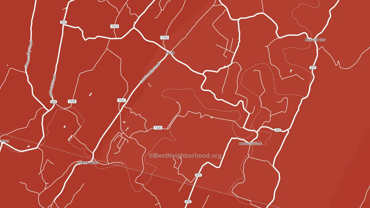Selea, PA block-group political-lean map