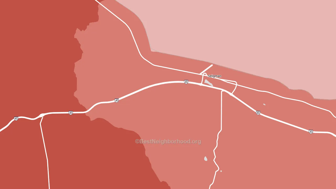 Seligman, AZ block-group political-lean map