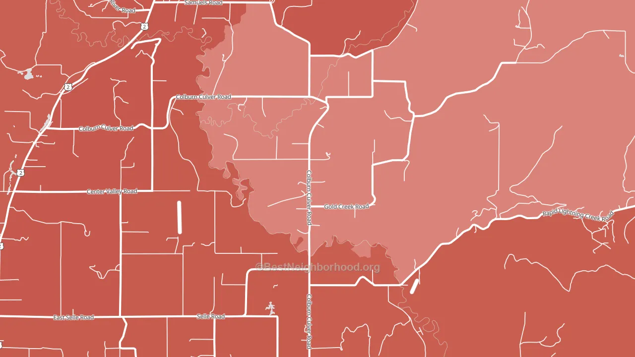Selle, ID block-group political-lean map