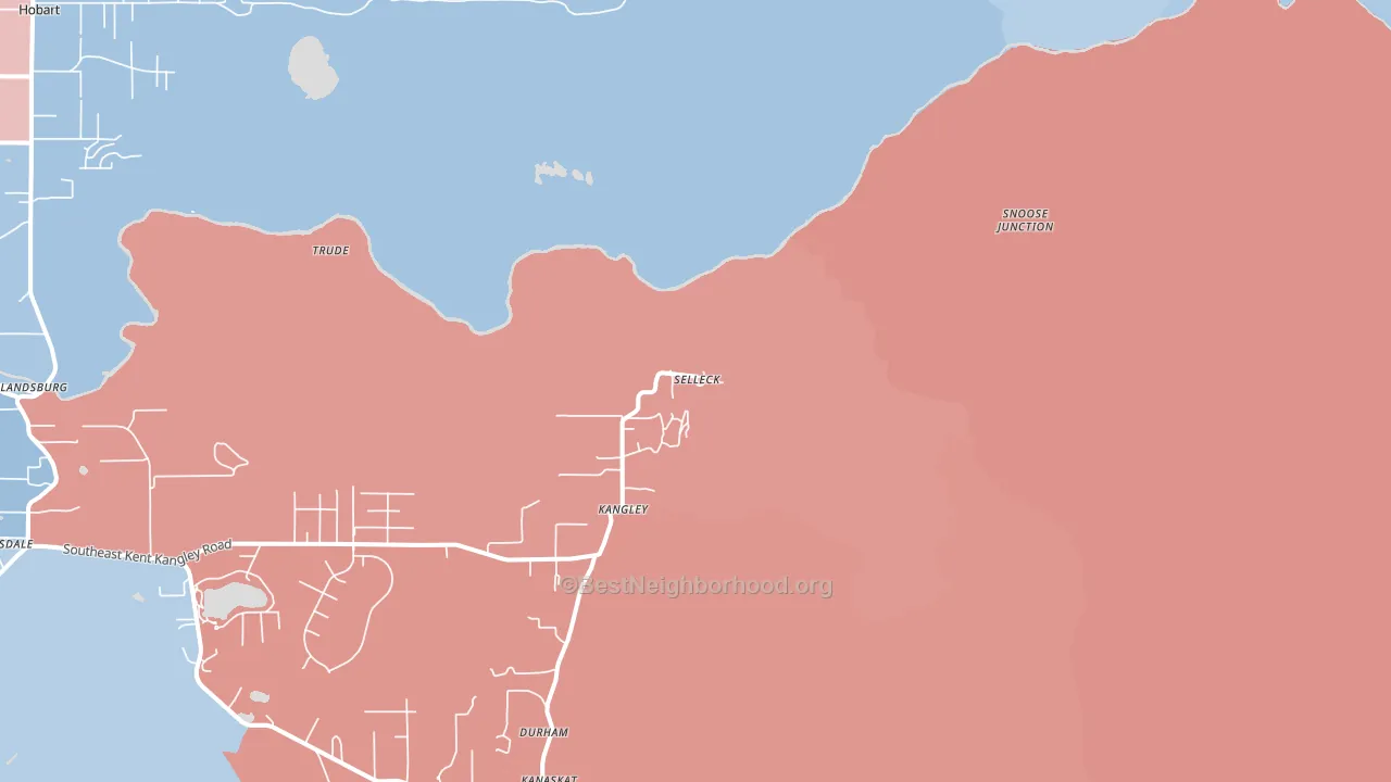 Selleck, WA block-group political-lean map