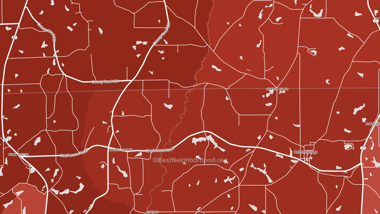 Sellersville, AL block-group political-lean map