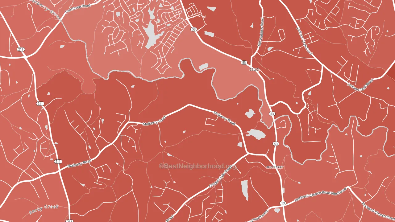 Sells, GA block-group political-lean map