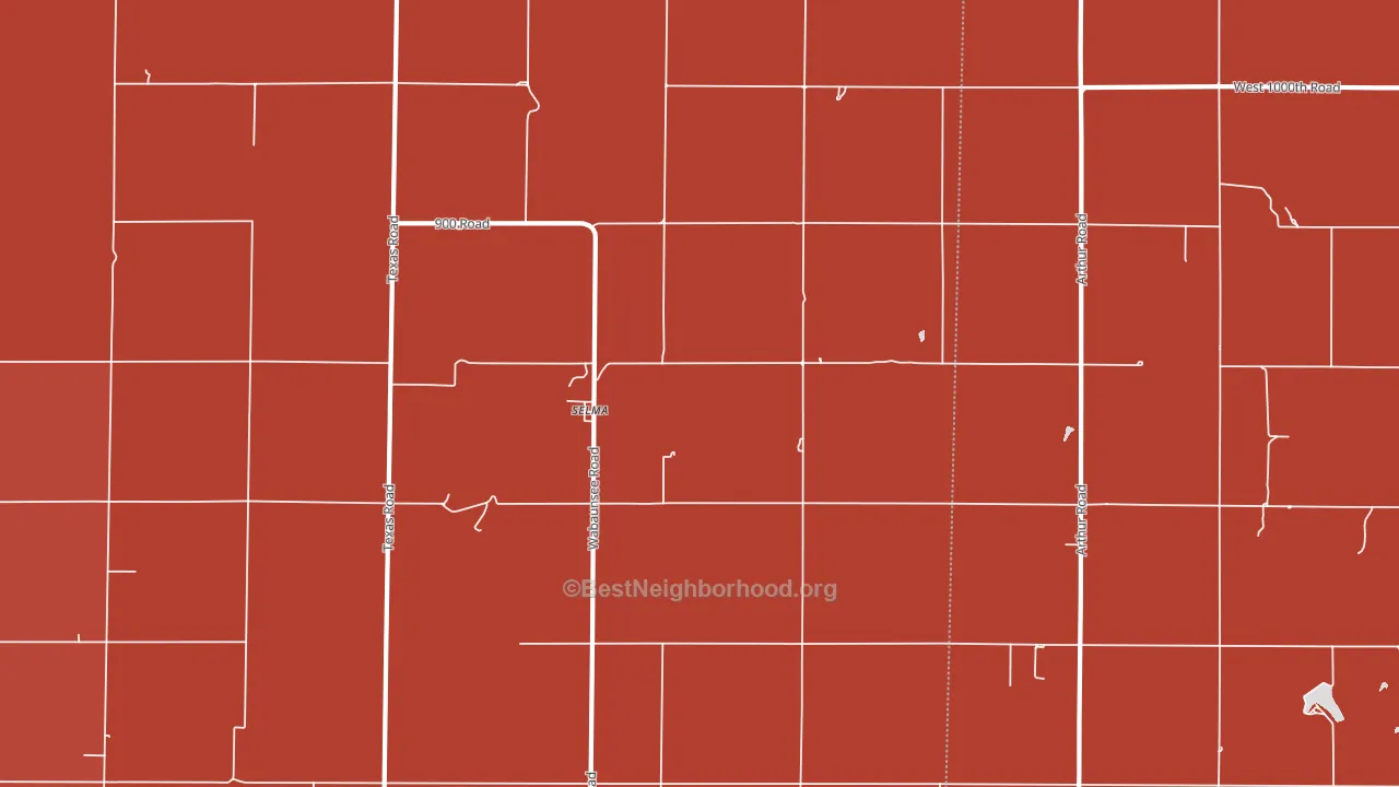 Selma, KS block-group political-lean map