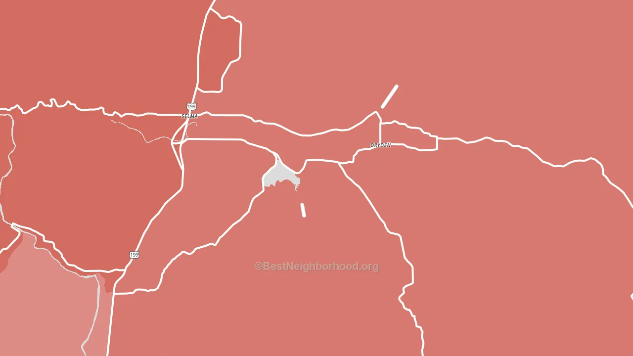 Selma, OR block-group political-lean map