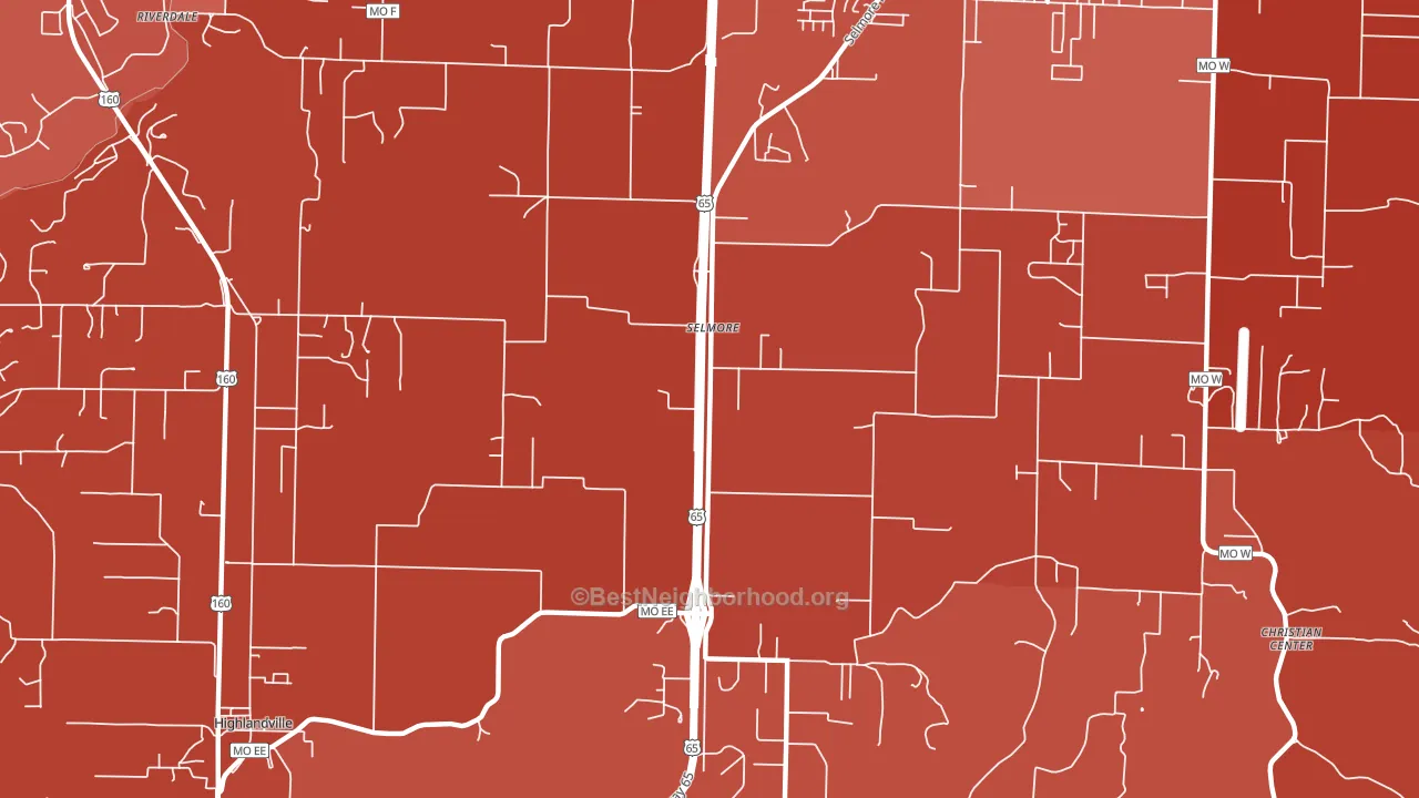 Selmore, MO block-group political-lean map